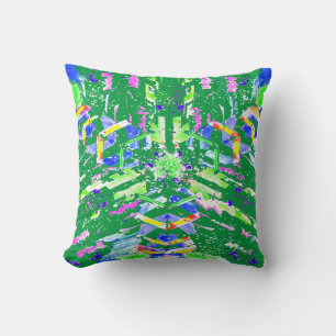 Digital abstract art we call it chaos throw pillow