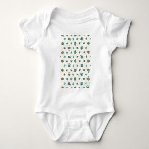 Digital abstract background.Geometric pattern Baby Bodysuit