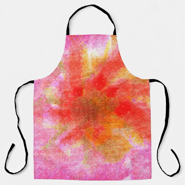 Digital abstract background with brushstroke paste apron (Front)