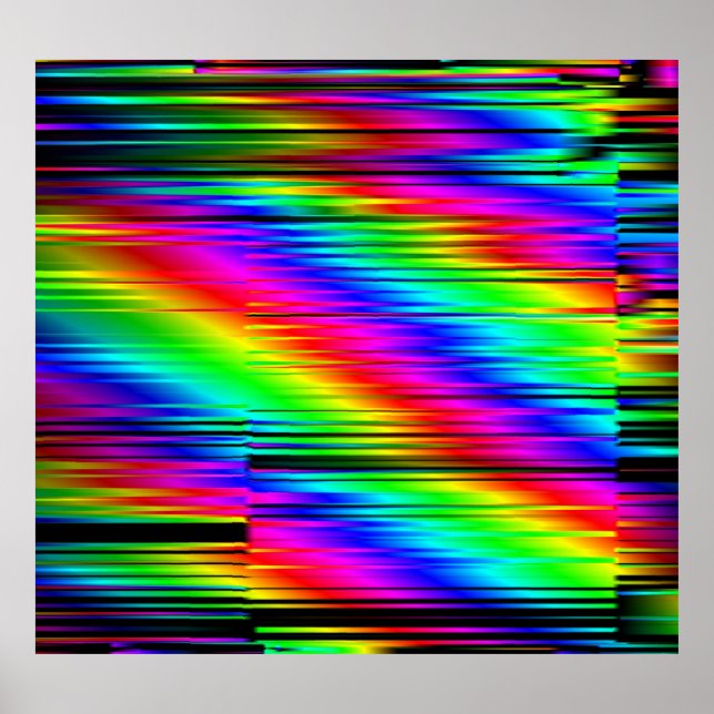 Digital Abstract: Multicolor Graphic Design. Poster (Front)