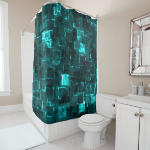 Digital Aqua Glimmer Tiles