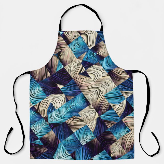 Digital art abstract pattern. Abstract blue image  Apron (Front)