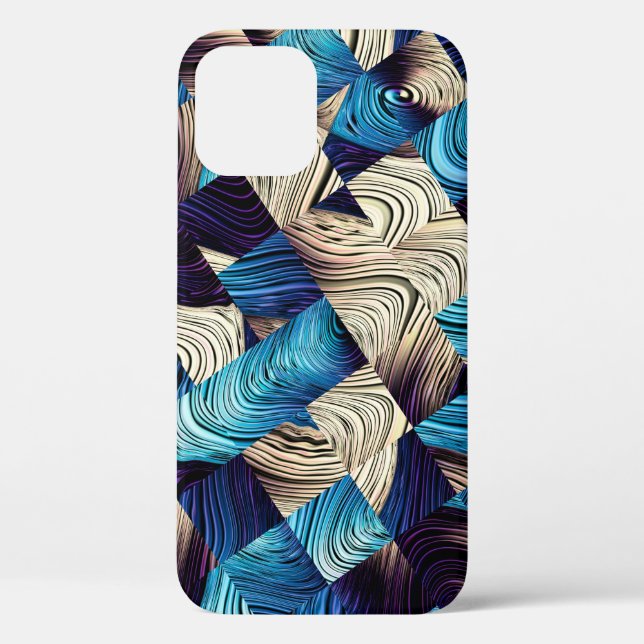 Digital art abstract pattern. Abstract blue image  Case-Mate iPhone Case (Back)