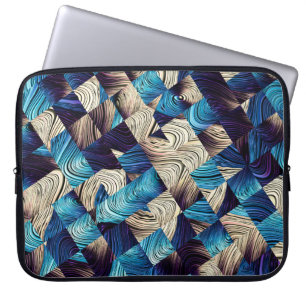 Digital art abstract pattern. Abstract blue image Laptop Sleeve