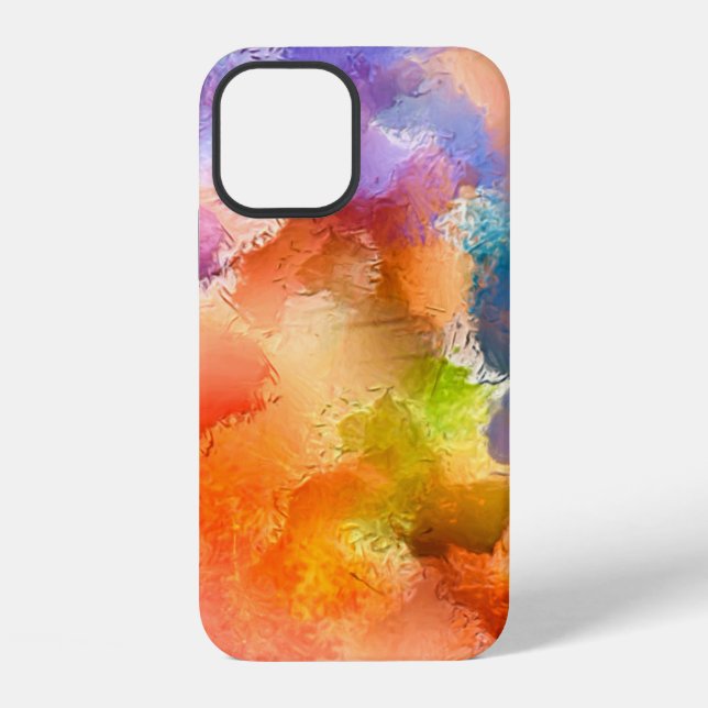 Digital art abstract pattern. Hand drawing modern  iPhone Case (Back)