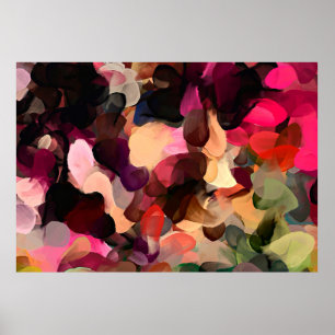 Digital art abstract pattern. Hand drawing modern Poster