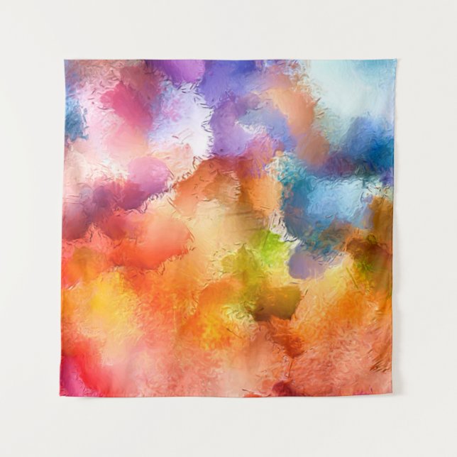 Digital art abstract pattern. Hand drawing modern  Tapestry (Front)