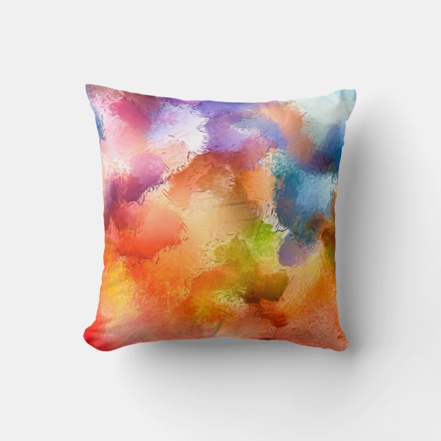 Digital art abstract pattern. Hand drawing modern  Throw Pillow (Front)