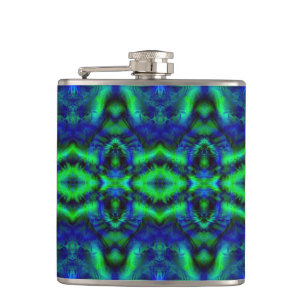 Digital Art Cool Modern Abstract Pattern Hip Flask