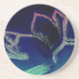 Digital Art Hen and Chicks Plant Coaster