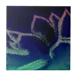 Digital Art Hen and Chicks Plant Tile