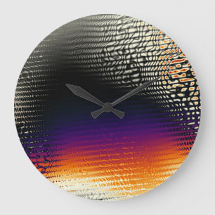 Digital Art Horizontal Abstract Large Clock