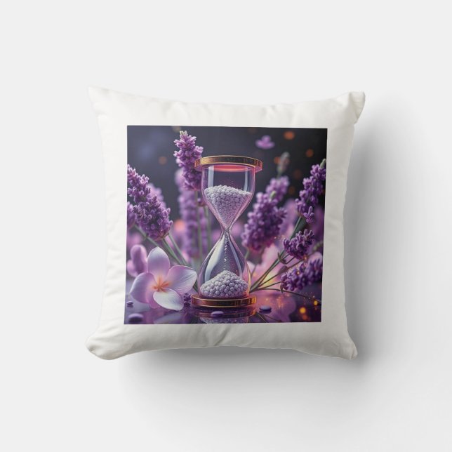 Digital art Lavender Time Throw Pillow (Front)