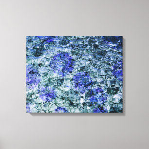 Digital art of blue watercolor abstract background canvas print