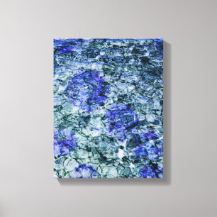 Digital art of blue watercolor abstract background canvas print