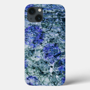 Digital art of blue watercolor abstract background iPhone 13 case