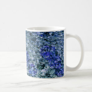 Digital art of blue watercolor abstract background coffee mug