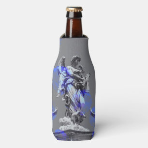 Digital art of sculptures blue colour brush stroke bottle cooler