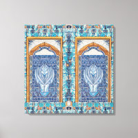 Digital art piece based on persian tiled mural    
