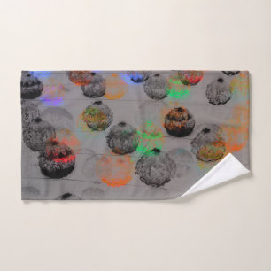 Digital art with round brush strokes. hand towel