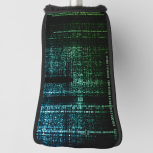 Digital Artistry: Binary Elegance Golf Head Cover