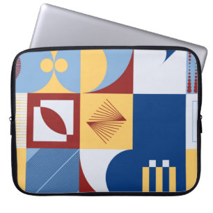 Digital artwork graphic design of simple pattern m laptop sleeve
