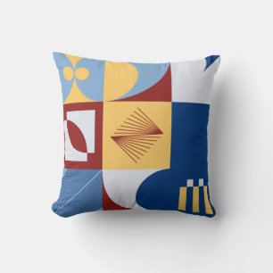 Digital artwork graphic design of simple pattern m throw pillow