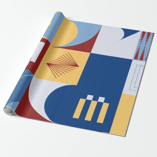 Digital artwork graphic design of simple pattern m wrapping paper (Unrolled)