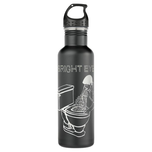 digital ash in a digital urn 710 ml water bottle (Front)