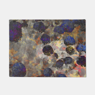 Digital background art of floral / flower pattern doormat