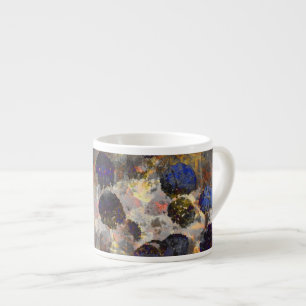 Digital background art of floral / flower pattern espresso cup