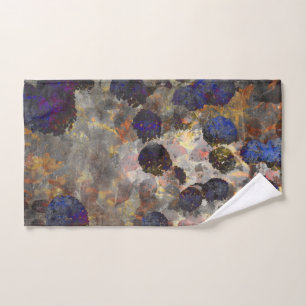 Digital background art of floral / flower pattern hand towel