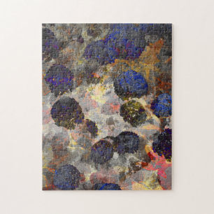 Digital background art of floral / flower pattern jigsaw puzzle