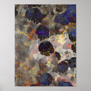 Digital background art of floral / flower pattern poster