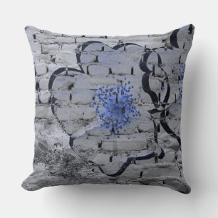 Digital background art of floral / flower pattern throw pillow