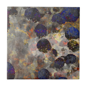 Digital background art of floral / flower pattern tile