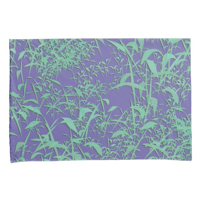 Digital Bamboo Leaves Pillowcase (Front-Right)
