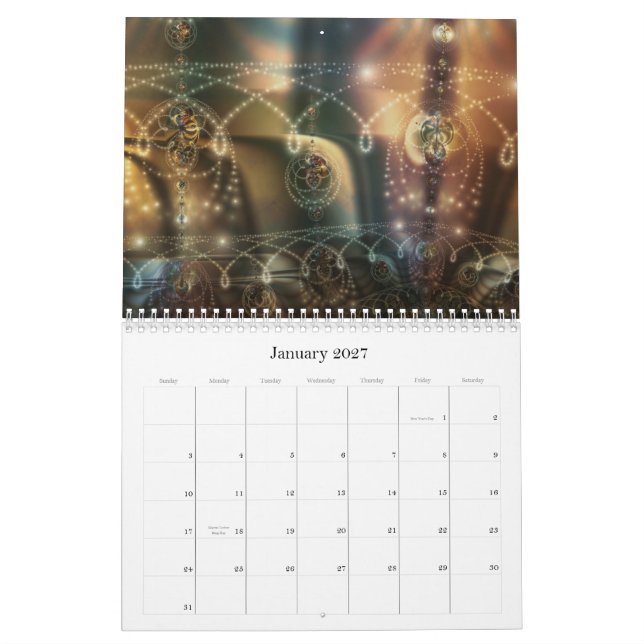 Digital Baroque 2021 Fractal Calendar (Jan 2027)