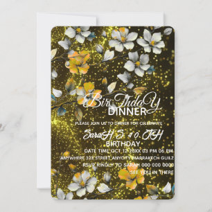 Digital Birthday Dinner Invitation Template, Black