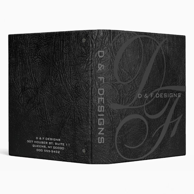 Digital Black Leather Binder (Background)