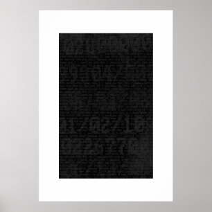 Digital Black Poster
