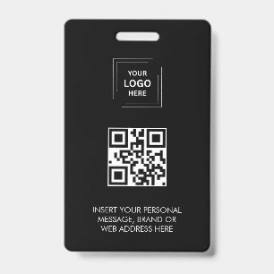 Digital Black QR Event Identity Design Badge
