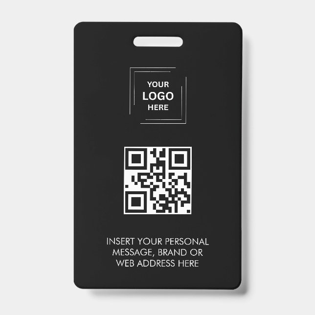 Digital Black QR Event Identity Design Badge (Front)