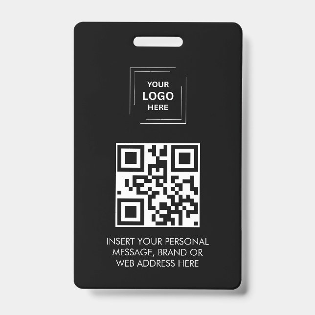 Digital Black QR Event Identity Design Badge (Front)