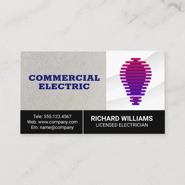 Digital Bulb | Power Energy Business Card (Front)