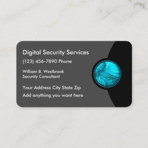 Digital Business Security Services Business Card