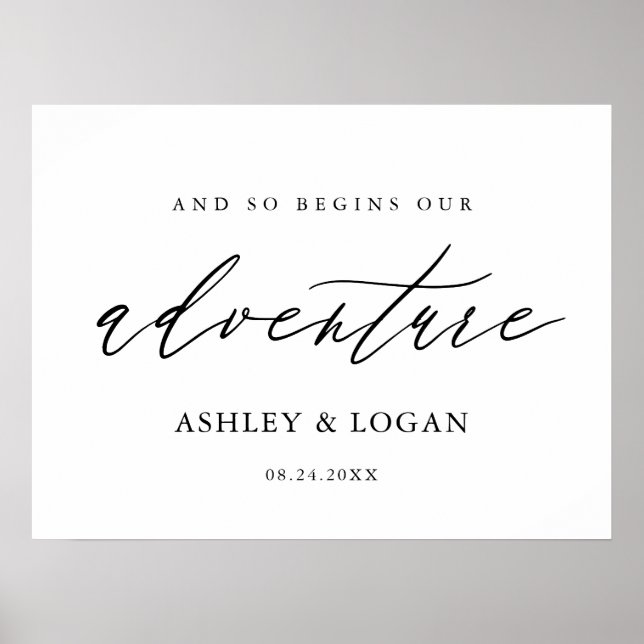 Digital Calligraphy Mariage Adventure Affiche de b (Devant)