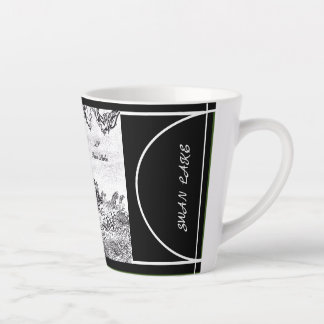 Digital calligraphy Swan Lake LS Latte Mug