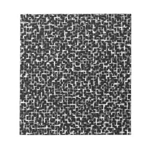 Digital Camo Black White Grey Grey Pattern Notepad