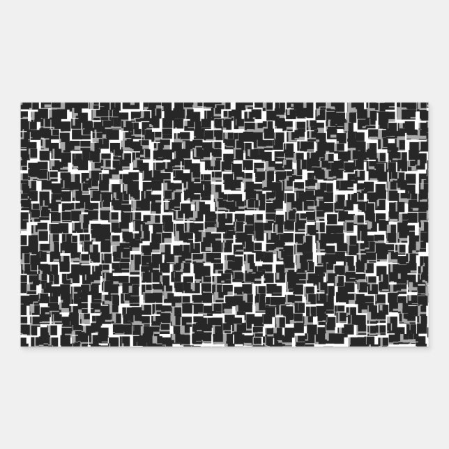 Digital Camo Black White Pattern Sticker (Front)